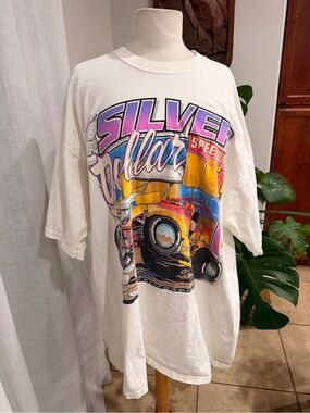 Vintage Silver Dollar Speedway Chico CA Racing Tee Double Sided XXL
